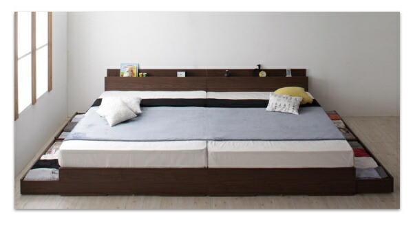 シングルベッド 2台 ベッド シングル マットレス付き 収納 連結 