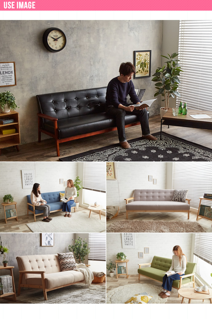 ソファ 3人掛け おしゃれ ソファー 3人掛け ソファ sofa 安い 合皮 合成皮革 PVC ファブリック 布 グレー グリーン ネイビー テーパードレッグ 座面 広い |  | 12