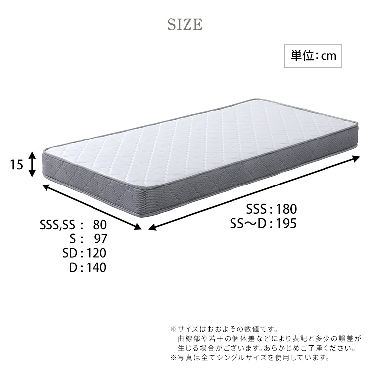 未使用訳あり 新品未使用 ボンネルコイル マットレス シングル 白 黒 g133004]ボンネルコイルマットレス(セミシングルショート