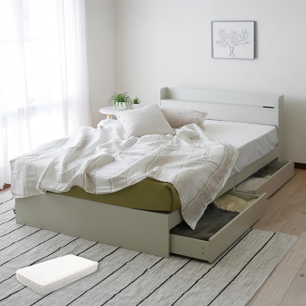 クイーンベットマットレスセット 未来商会 ワイドクイーンベッド マットレスセット ベッド ワイド