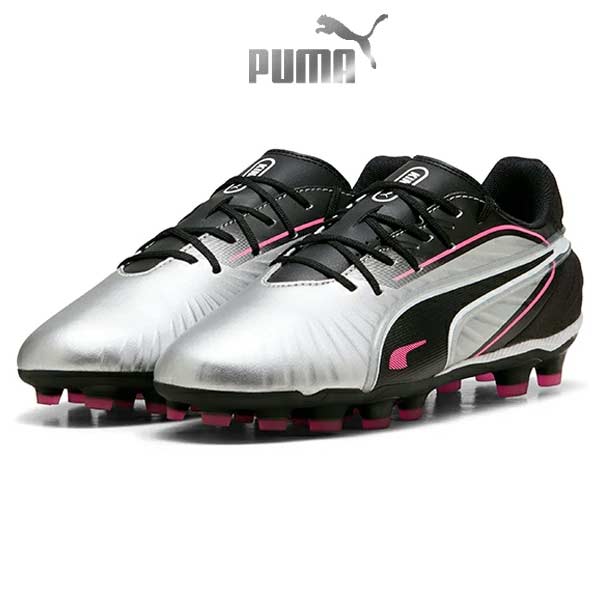 Puma Future サッカーシューズ グレー/ピンク PUMA プーマ フューチャー 6.1 NETFIT FG/AG(ピンク×ブラック