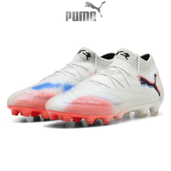 Puma サッカーシューズ 特別版 ホワイト/マルチカラー PUMA サッカースパイク（色：ホワイト系）｜スパイク、シューズ