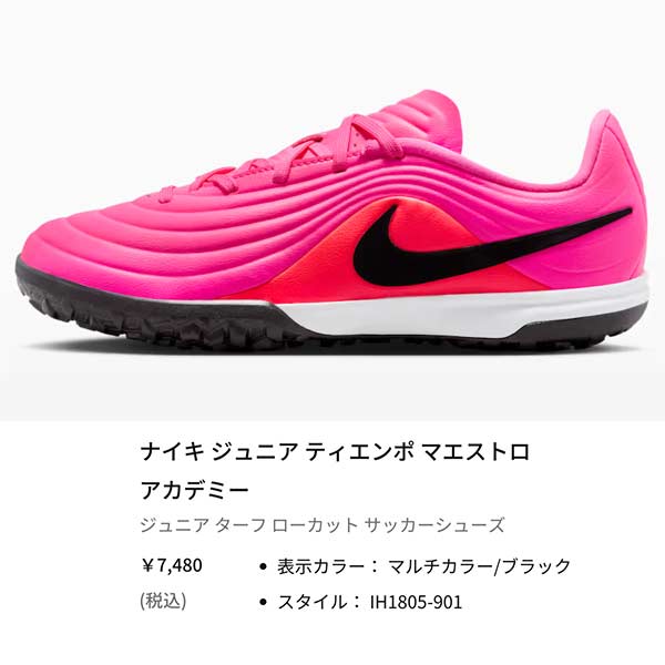 NIKE（ナイキ） ジュニア フットサル シューズ ターフ ティエンポ