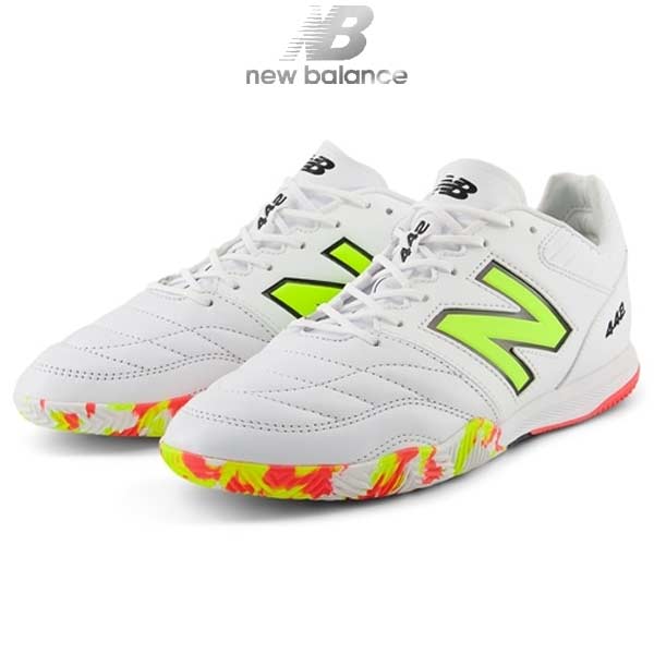 New Balance サッカーシューズ ホワイト/イエロー New Balance ニューバランス Furon Pro HG ウィズ：2E(ホワイト