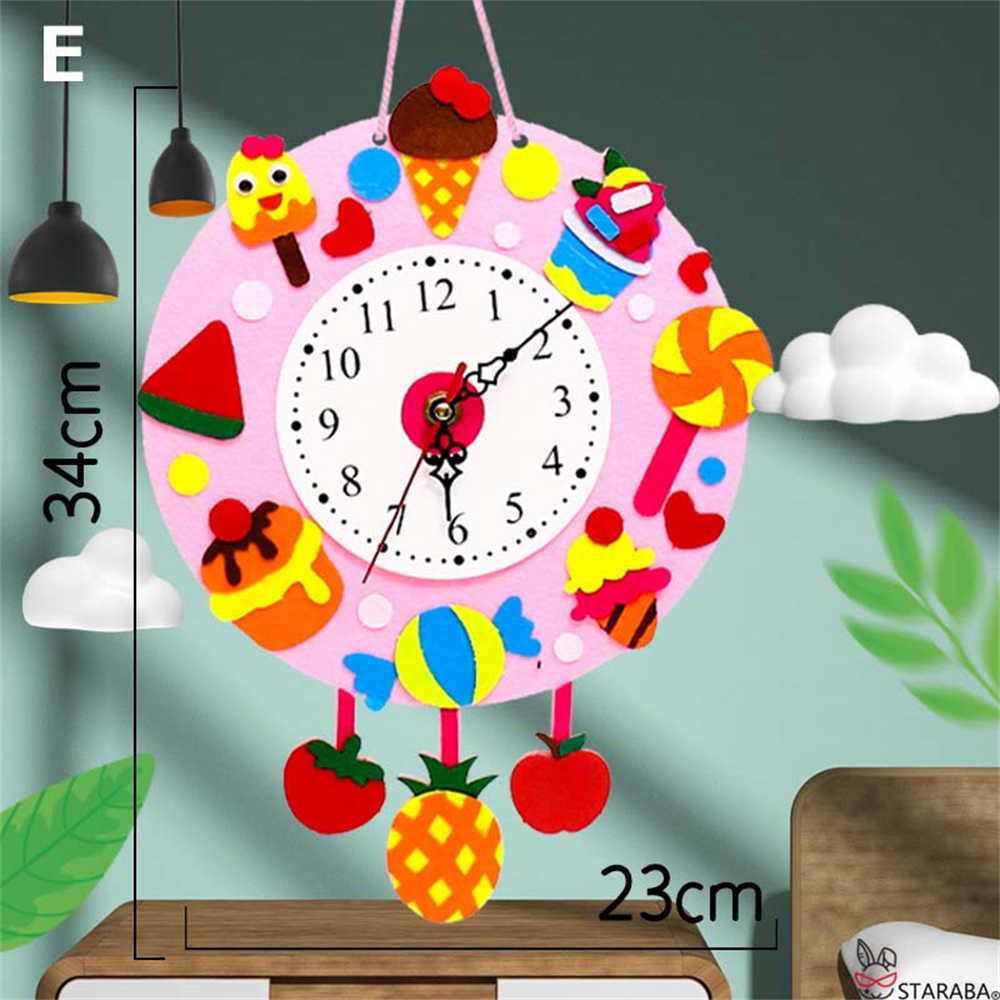 子供手芸キット 子供手芸 手作りキット 材料キット 手作り壁時計キット 壁時計 キット ハンドメイド DIY壁時計 簡単さ 手軽さ おしゃれ かわいい 送料無料 |  | 05