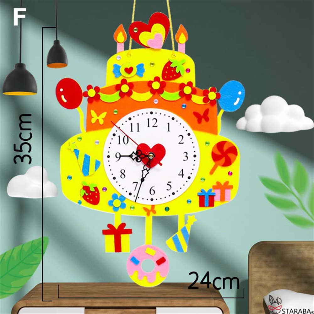 子供手芸キット 子供手芸 手作りキット 材料キット 手作り壁時計キット 壁時計 キット ハンドメイド DIY壁時計 簡単さ 手軽さ おしゃれ かわいい 送料無料 |  | 06