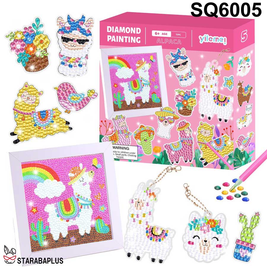 ダイヤモンドアート 子供用 ビーズ キット キーホルダー キラキラ 初心者用 額縁付き 5D モザイクアート ハンドメイド DIY 小学生 大人 子供 送料無料 |  | 05