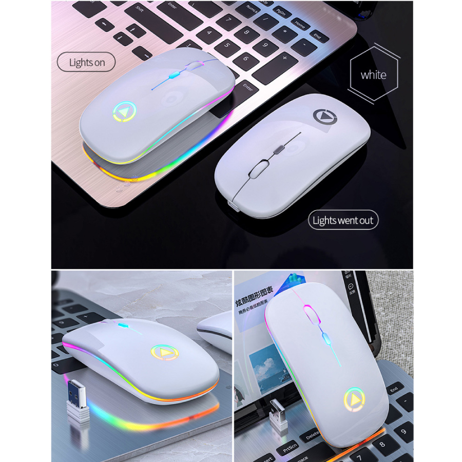 A2 ワイヤレスマウス 静音 2.4Gh 無線 充電式 省電力 ライト スリムデザイン DPI かっこいい プレゼント 誕生日 送料無料 |  | 02