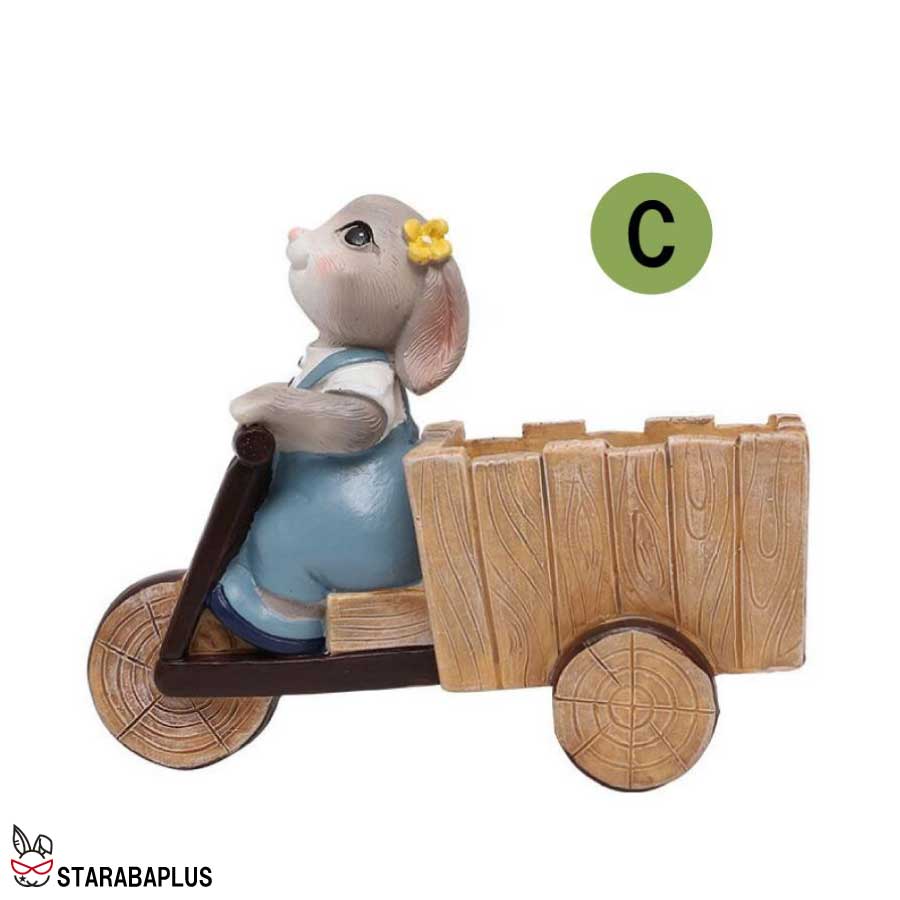 植木鉢 うさぎ ガーデニングオブジェ 鉢植え フラワープランター 多肉植物　サボテン ミニ プランター おしゃれ 可愛い 送料無料 |  | 03