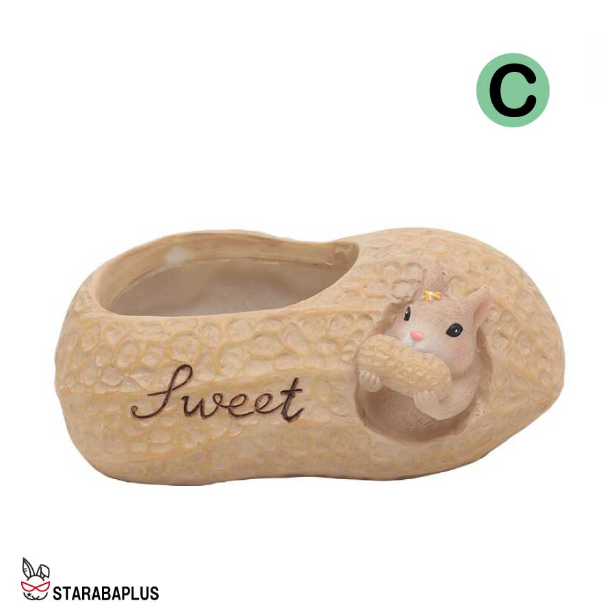 植木鉢 リス りす 母の日 ガーデニングオブジェ 鉢植え フラワープランター 多肉植物　サボテン ミニ プランター おしゃれ 可愛い 送料無料 |  | 03