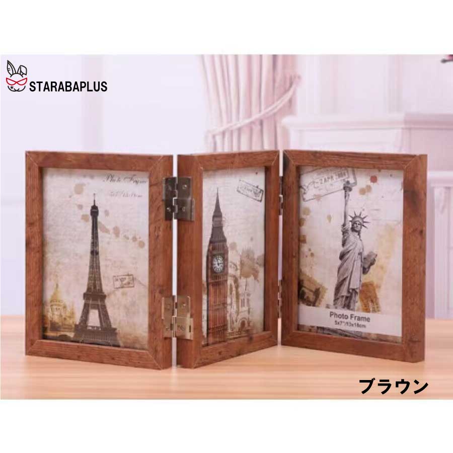 6面 フォトフレーム 折り畳み 卓上 かわいい Ｌ判 6枚 両面 ディスプレイ おしゃれ 写真立て 写真  送料無料 |  | 01