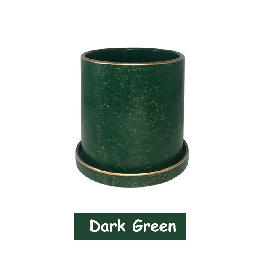 植木鉢 陶器鉢 おしゃれ 鉢植え 11cm ゴールド 円筒形 室内鉢 プランター 受け皿付き 穴あり 観葉植物鉢 蘭 多肉植物 送料無料 |  | 03