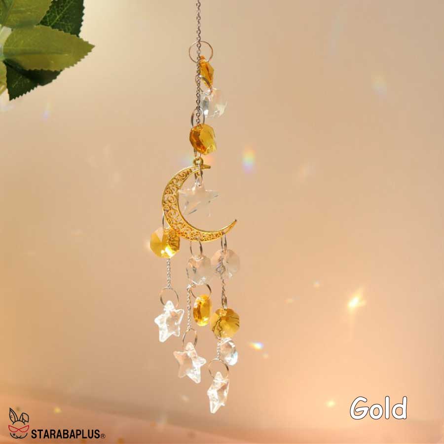 サンキャッチャー 多面的 水晶ボール  星月 窓玄関 飾り キラキラ 開運 人気 運気 幸運 恋愛 風水アップ 車内装飾 手作 送料無料 |  | 01