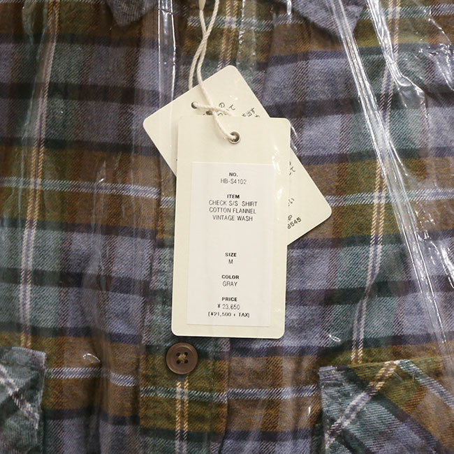 hobo（ホーボー） コットンフランネルヴィンテージウォッシュ チェック