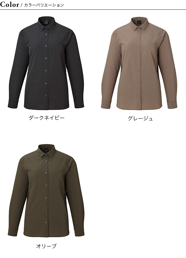 AXESQUIN アクシーズクイン L/Sベンチレーションシャツ ウィメンズ S AXESQUIN アクシーズクイン L/Sベンチレーションシャツ メンズ