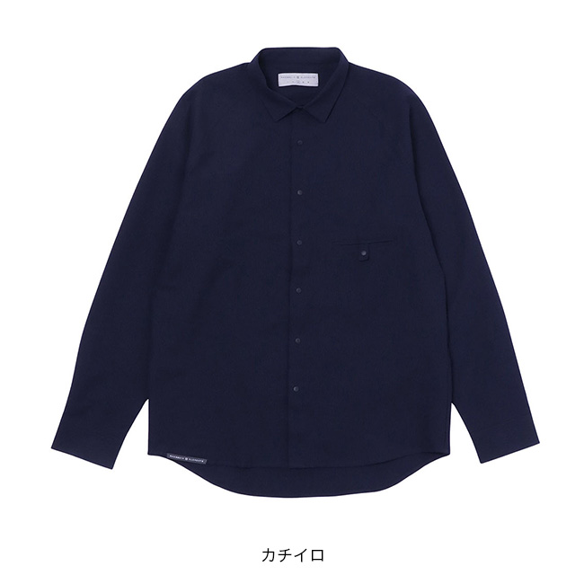AXESQUIN ELEMENTS/長袖シャツ/1/ナイロン/GRY/021098 AXESQUIN ELEMENTS アクシーズクインエレメンツ タスラン
