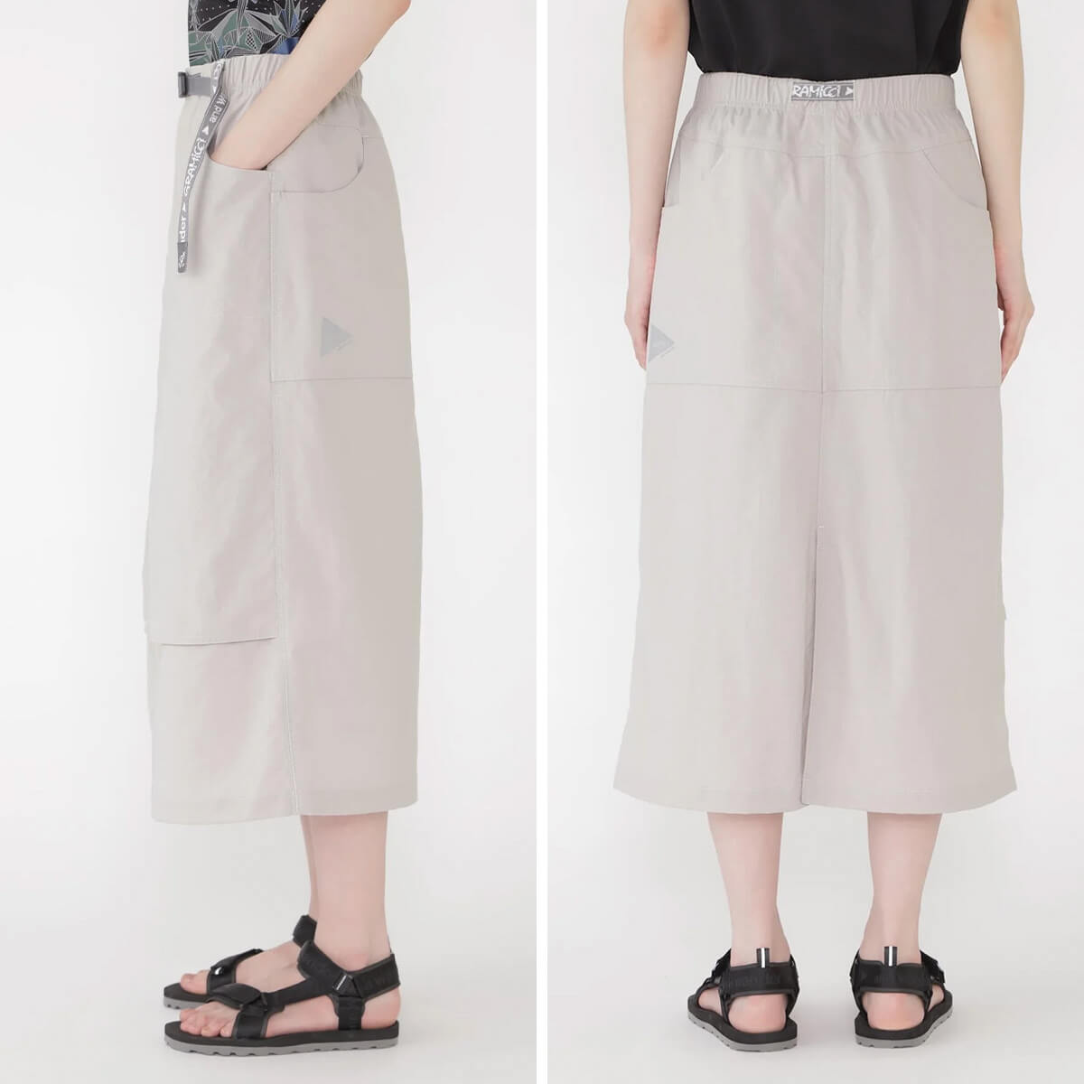 ムーナカタ Z1975 レイヤード ミディ丈デニムスカート - ブラウン | ZARA Japan / 日本