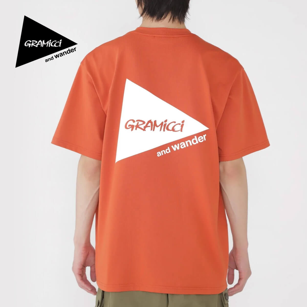 GRAMICCI×and wander グラミチ×アンドワンダー バックプリントTee