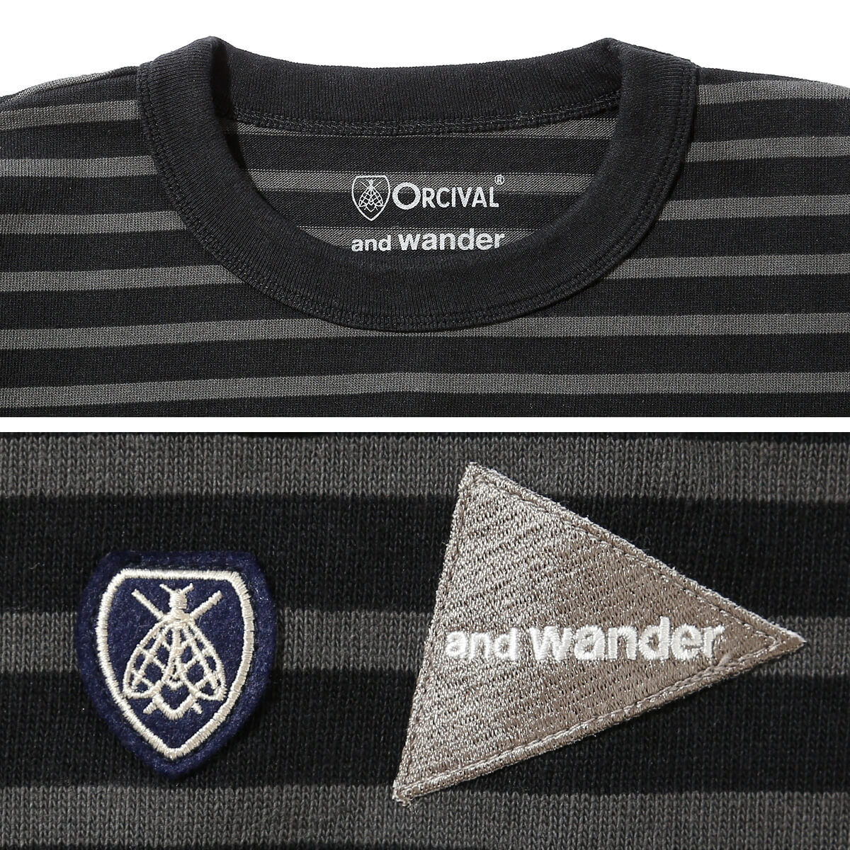 and wander（アンドワンダー） オーシバルL/S T 5745184092 ORCIVAL LS
