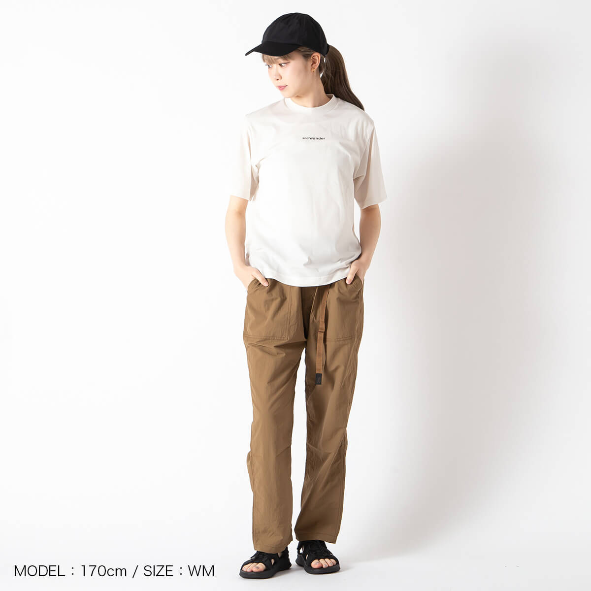 and wander（アンドワンダー） ドライメッシュT 5746964035 dry mesh T
