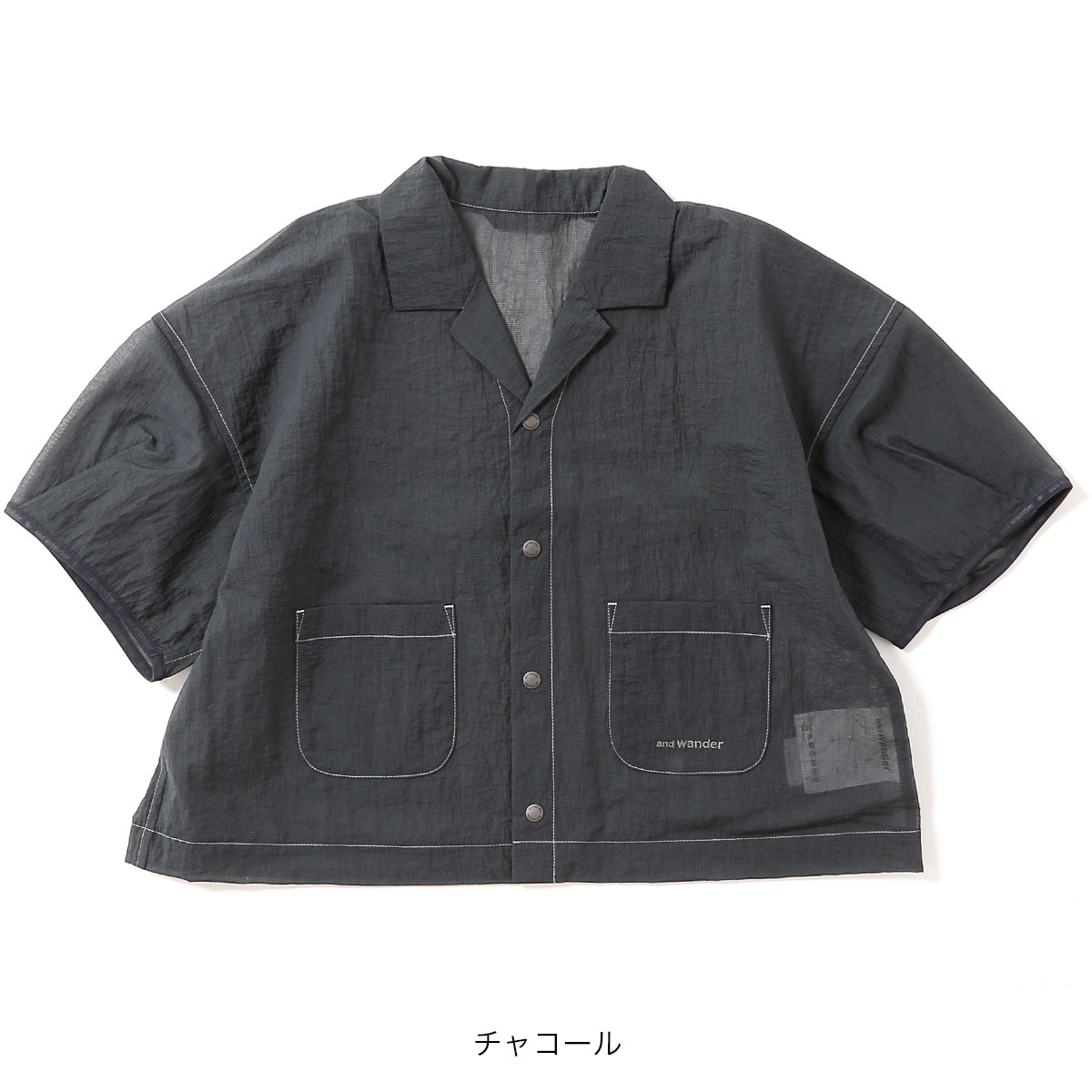 and wander（アンドワンダー） シアーリップストップSSシャツ