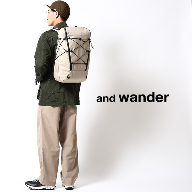 and wander アンドワンダー ヘザーバックパック : a22293 