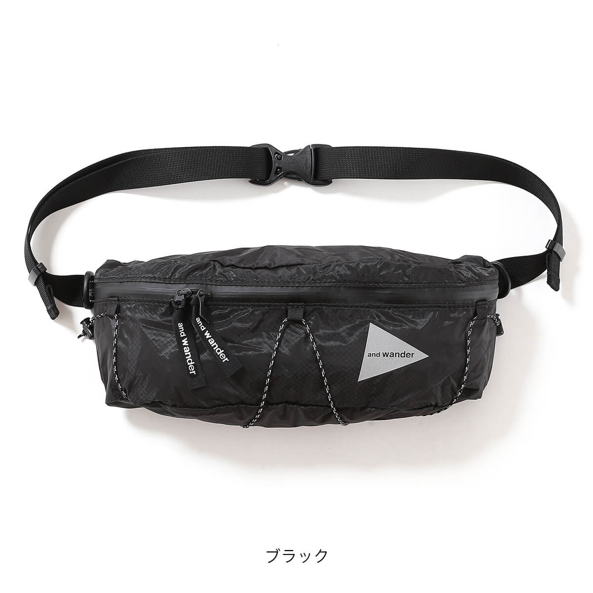 未使用級✨アンドワンダー　シルウェストバッグ　ブルー and wander アンドワンダー シルウェストバッグ 5745975214 sil waist