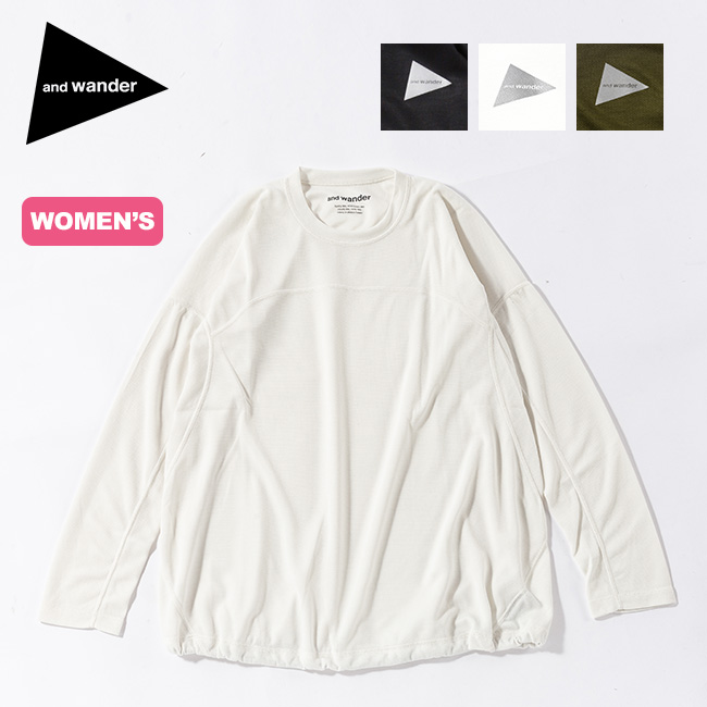 and wander アンドワンダー パワードライジャージーラグランLS T ウィメンズ 5743164007 トップス 長袖Tシャツ :  a22581 : OutdoorStyle サンデーマウンテン - 通販 - Yahoo!ショッピング