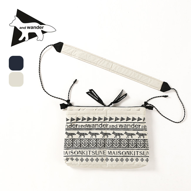 MAISON KITSUNÉ and wander サコッシュ　メゾンキツネ and wander MAISON KITSUNE×and メゾンキツネ×アンドワンダー