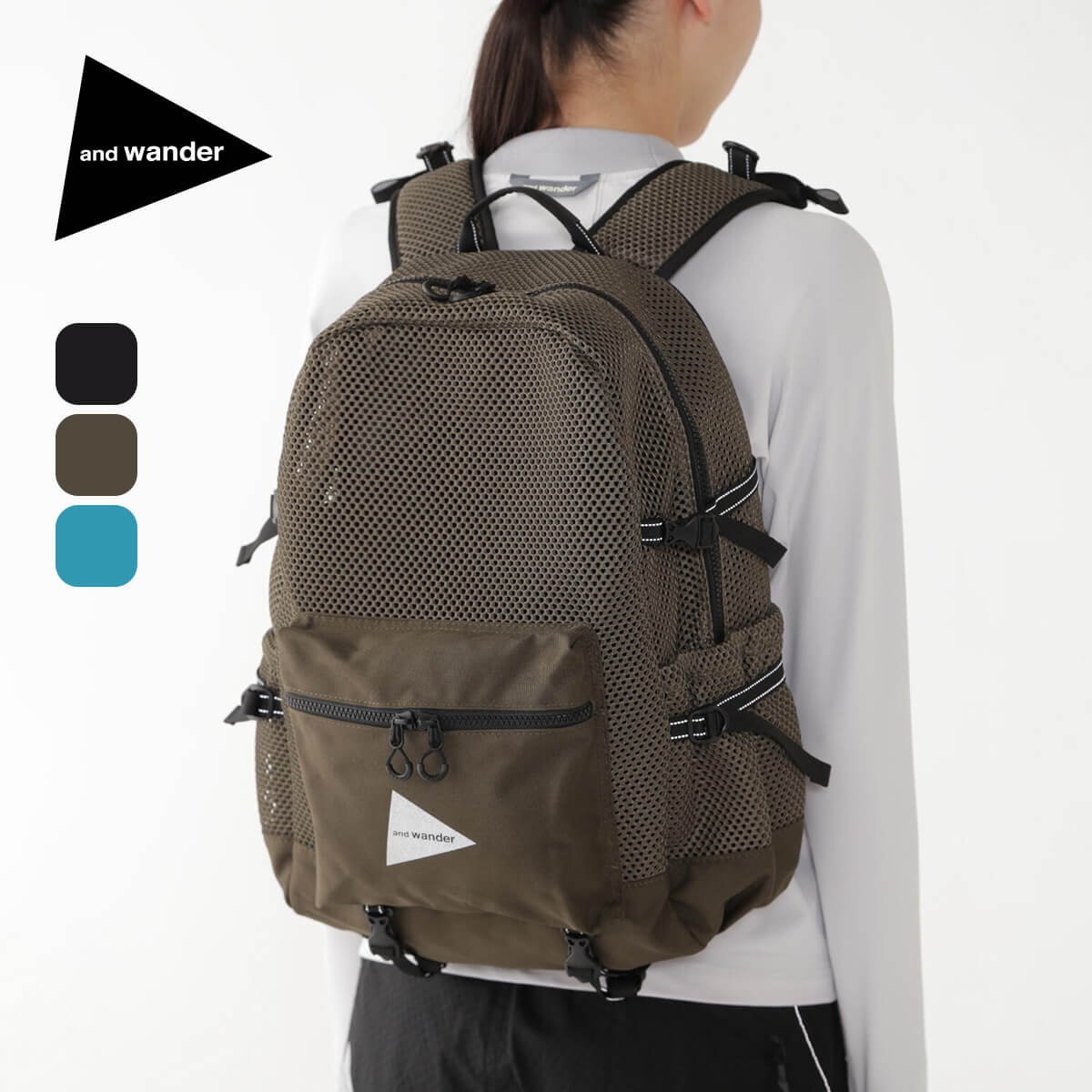 and wander/アンドワンダー silver mesh cap シルバーメッシュ