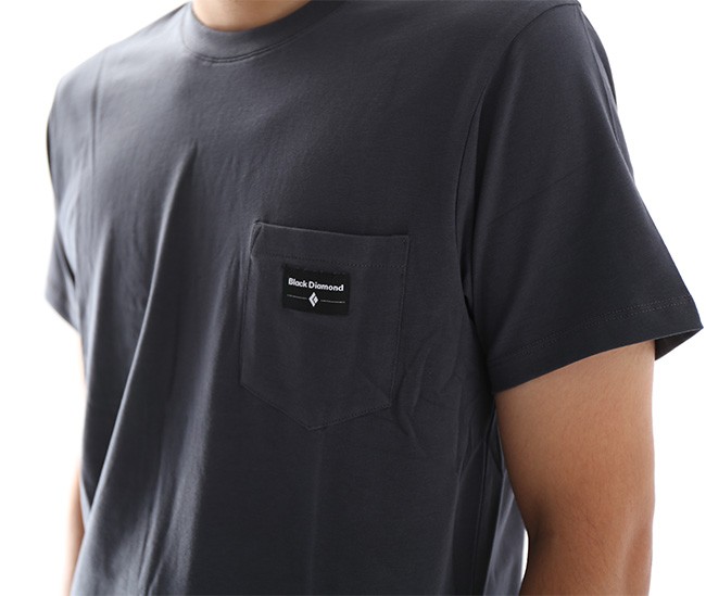 DIANTE ブラック Tシャツ 半袖 ブラックダイヤモンド Black Diamond メンズ ポケットレーベル