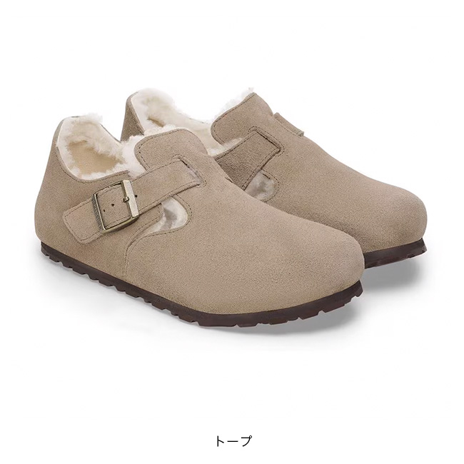 【未使用品/日本別注モデル】BIRKENSTOCK ロンドン BIRKENSTOCK LONDON BS スエードレザー ブラック London Shearling