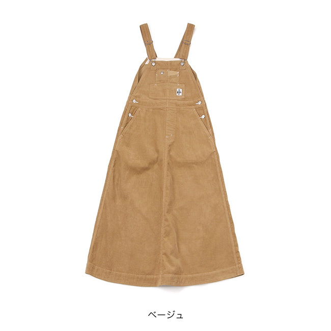 CHUMS　チャムス　コーデュロイ　オーバーオールスカート　チャコール　М CHUMS チャムス CH18-1227 オールオーバーザコーデュロイ