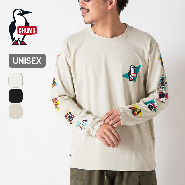 T057 ちゃむ CHUMS（チャムス） かせきさいだぁ アラカルト L/S Tシャツ ユニ