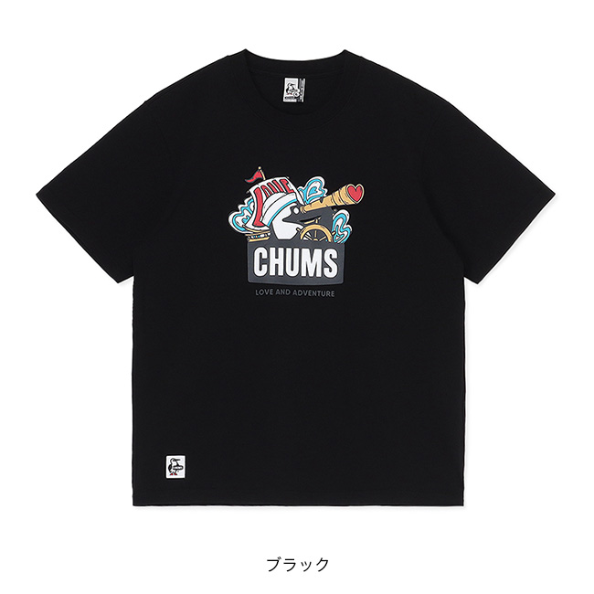 CHUMS チャムス ラブ&アドベンチャーブービーTシャツ ユニ