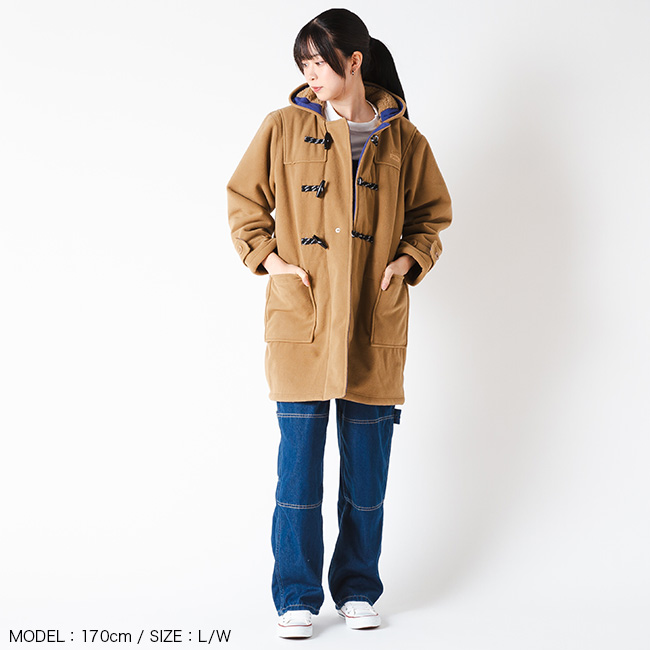 KC sinoonアイボリー フリース ダッフルコート Girly Doll（ガーリードール） ダッフルコート コート ボアフリース