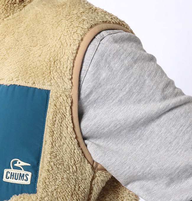 フリースに CHUMSチャムス Bonding Fleece Vest ボンディングフリース