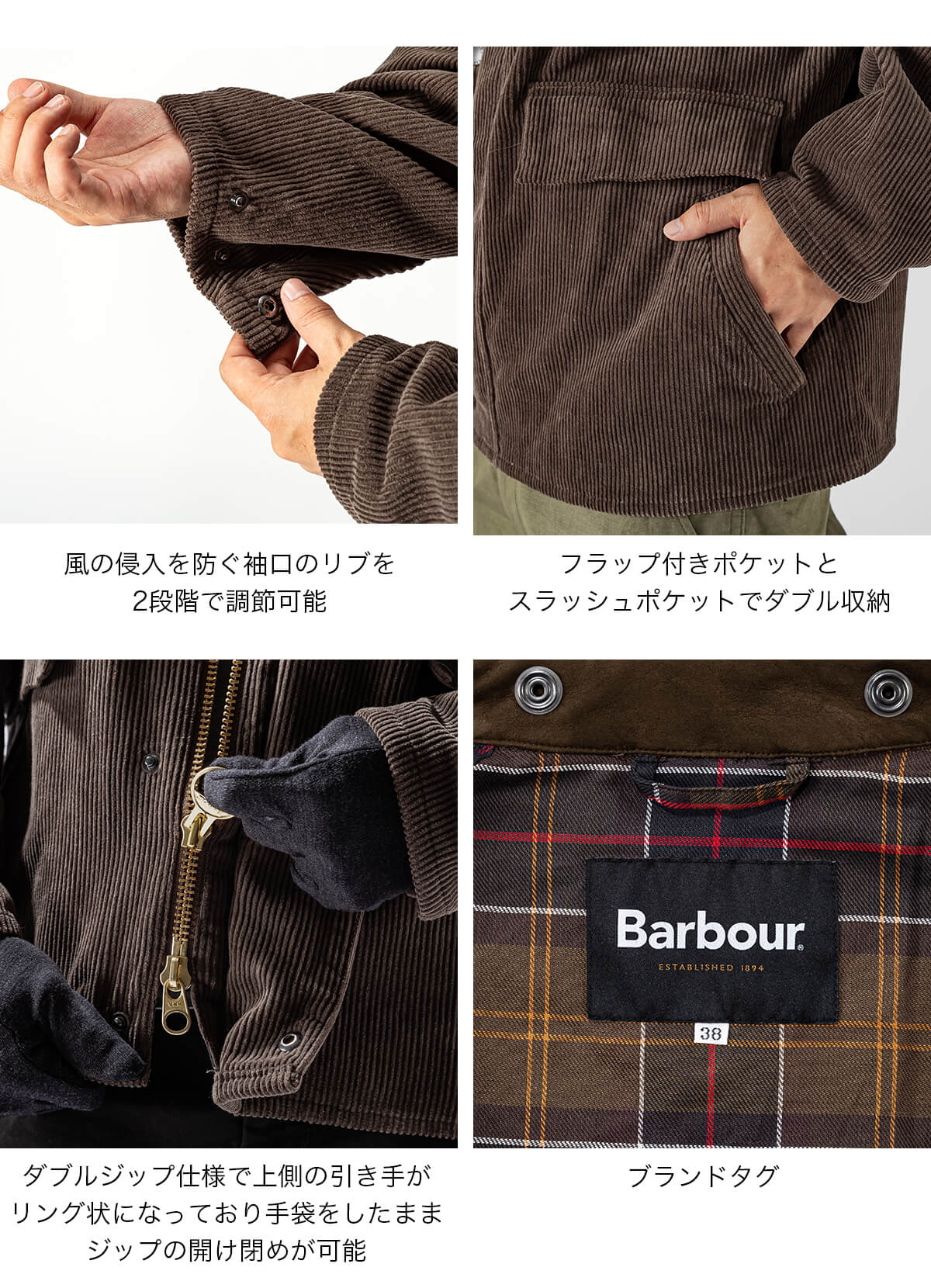 DVERG ドベルグ Exclusive Barbour Corduroy Borrowdale ユニセックス