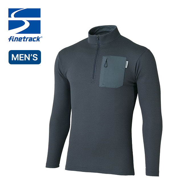 ファイントラック アンダーウェア・インナー ドラウトサーモ ジップネック ウィメンズ  M  カーボン ファイントラック（finetrack） ドラウトサーモジップネック メンズ