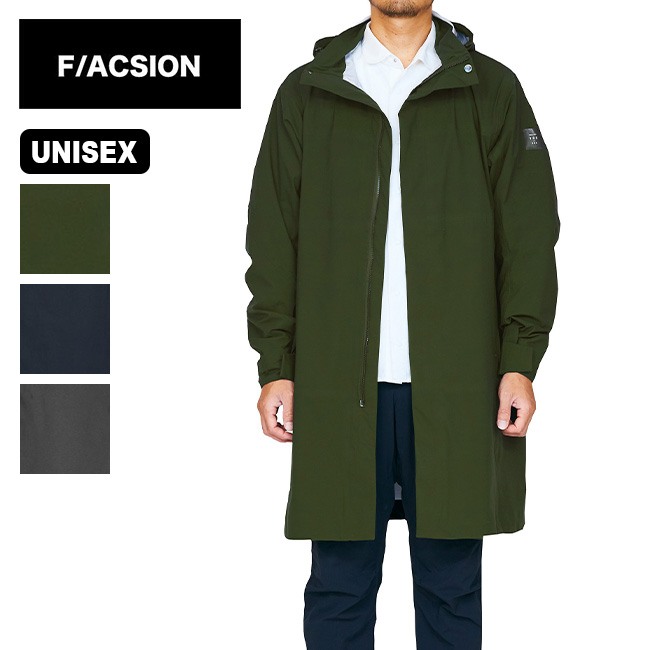 F/ACSION ファクション 兼六 ユニセックス FA001 コート レイン F/ACSION ファクション 兼六 ユニセックス FA001 コート レイン