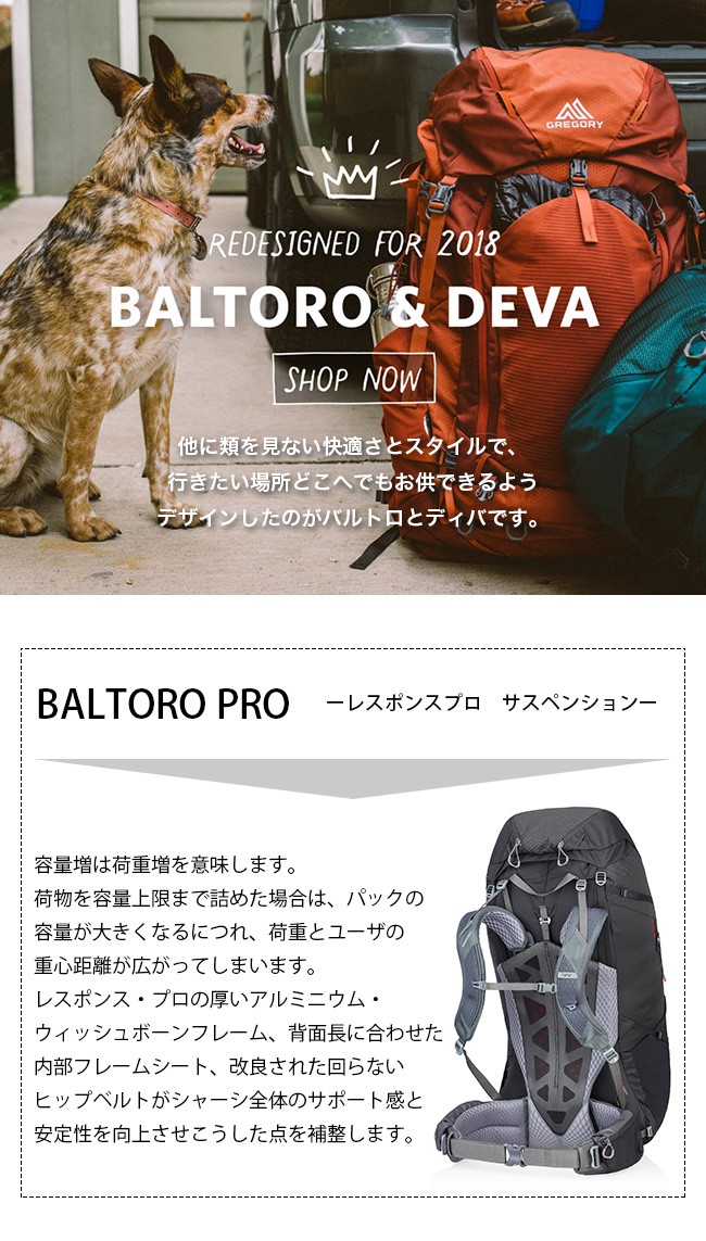 GREGORY グレゴリー バルトロ95 PRO バックパック ザック リュック 登山 大容量 95L アウトドア