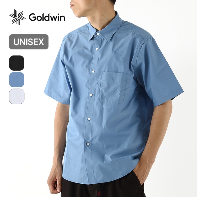 Goldwin 青と白のストライプ 半袖シャツ ストライプ半袖シャツ – FACE SANS FARD