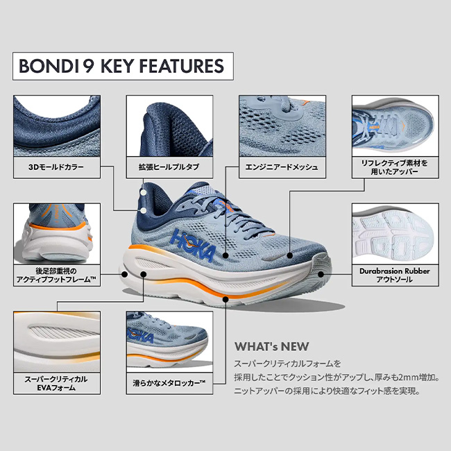 HOKA ONEONE ホカ ボンダイ9 メンズ ランニングシューズ