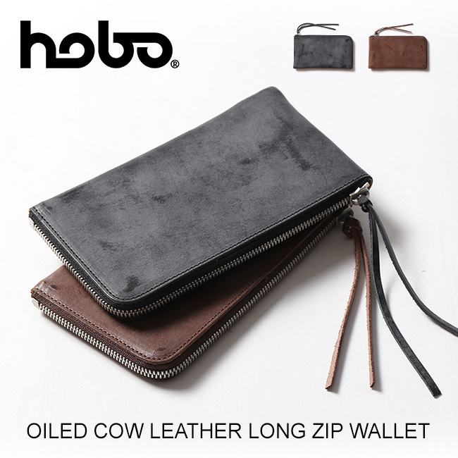 在庫新品 hobo ホーボー オイルドカウレザーロングジップウォレット