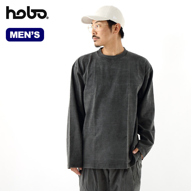 セール hobo ホーボー アーチザンL/SクルーネックTシャツコットン