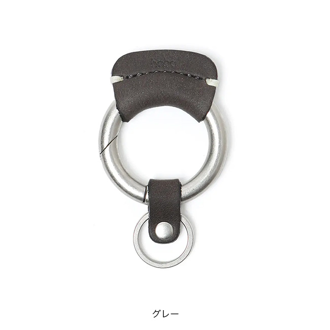 【なる】HOBO(ホーボー) オイルドカウレザー製キーリング　新品　未使用 hobo ホーボー ラウンドキーリングウィズヌバックカウレザー HB