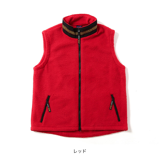 Munsingwear 赤 フリース キルティング ベスト Jagged Edge Mountain Gear ジャギッドエッジ・マウンテンギア