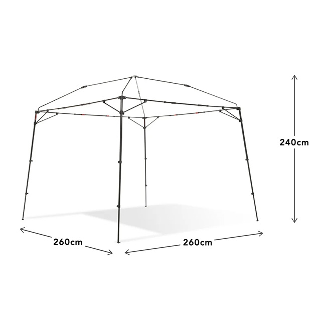 鎌倉天幕 キャンプカスタム 260TC専用フレーム KTFM260-BK フレーム