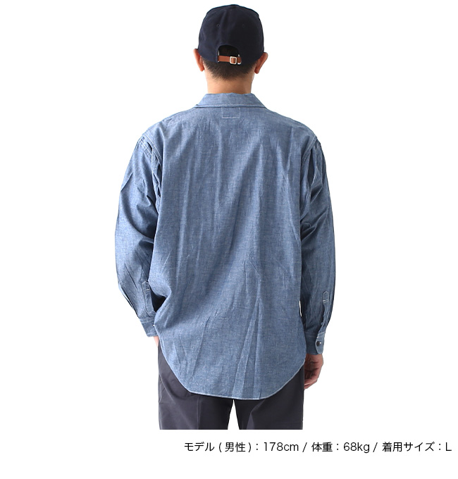 melple(メイプル)リバーシブルジャケットシャツ　メンズS melple メイプル ナバルシャンブレーシャツ メンズ MP2AW012