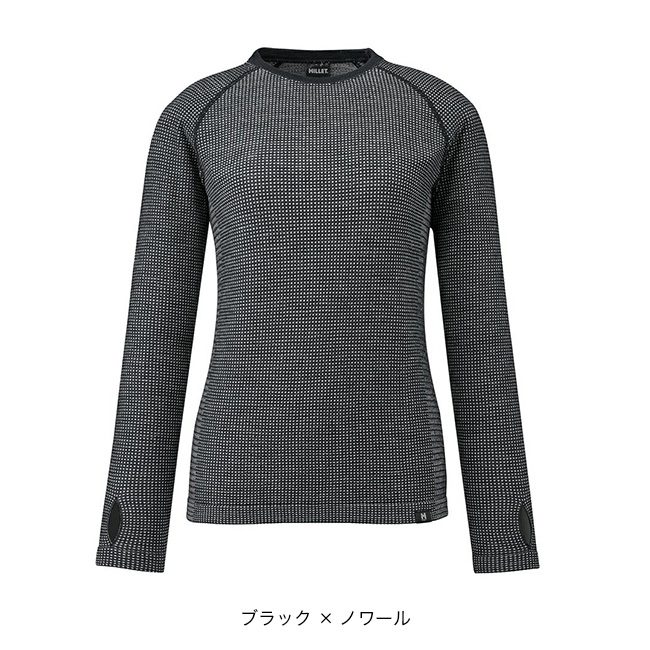 花豆様ミレー　ワッフルウール　長袖シャツ　日本LからLLレディース　タグ付き新品 MILLET（ミレー） ワッフルウールクルー【ウィメンズ】MIV01915 クルー
